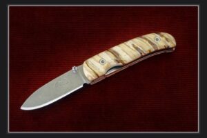 Citadel “Coubi Mammoth Tooth Damascus”- Folding Knife.