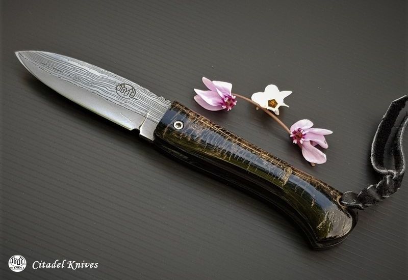 Couteau japonais damas pliant