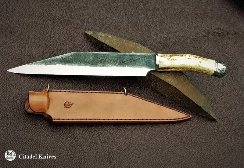 Seax Viking lame acier carbone