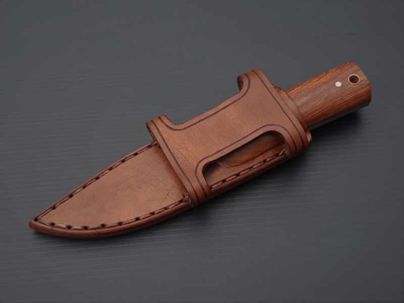 Citadel Forest Bluebeech and Leather Sheath- Kitchen Knife. - DepDep