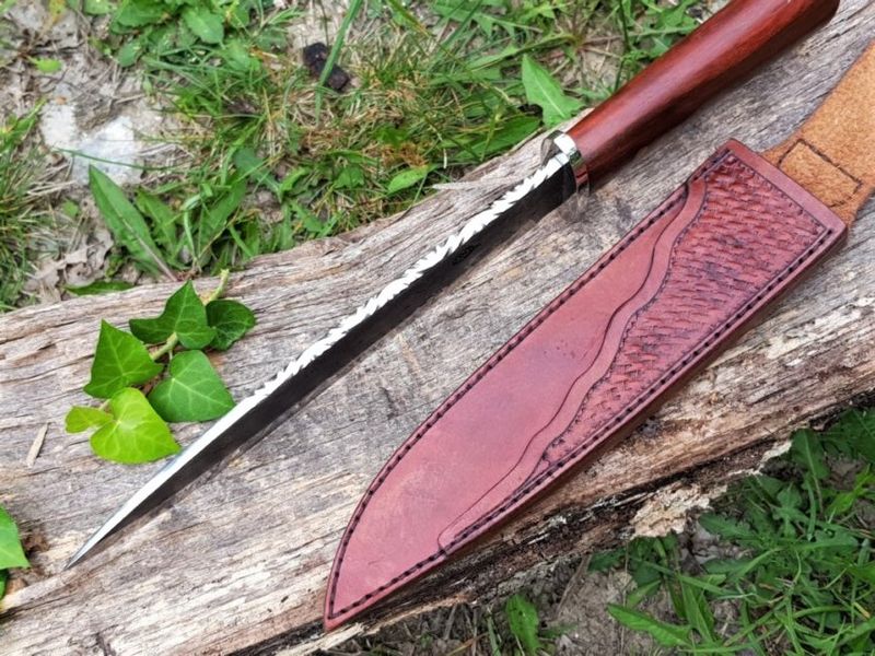 Citadel Forest Bluebeech and Leather Sheath- Kitchen Knife. - DepDep