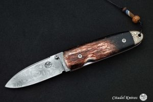 Citadel Monterey Damascus- Giraffe Bone- Folding Knife.