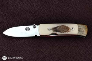 Citadel Stavanger “FEATHER- IVORY MAMMOTH TIP”- Folding Knife.