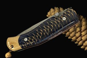Citadel Husky Damascus “GLENAVY”- Folding Knife.