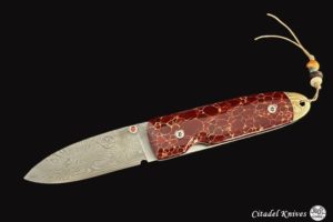 Citadel Monterey Damascus “REDMOON”- Folding Knife.