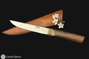 Citadel Couteau de Table Gravé- Couteau à Lame Fixe.