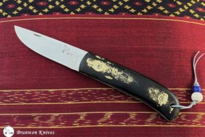 Couteau pliant à cran forcé- Branwen CAMILO manche en corne.